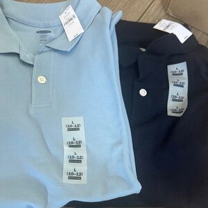 Old Navy Kids Polo Shirts - Sky Blue and Dark Blue